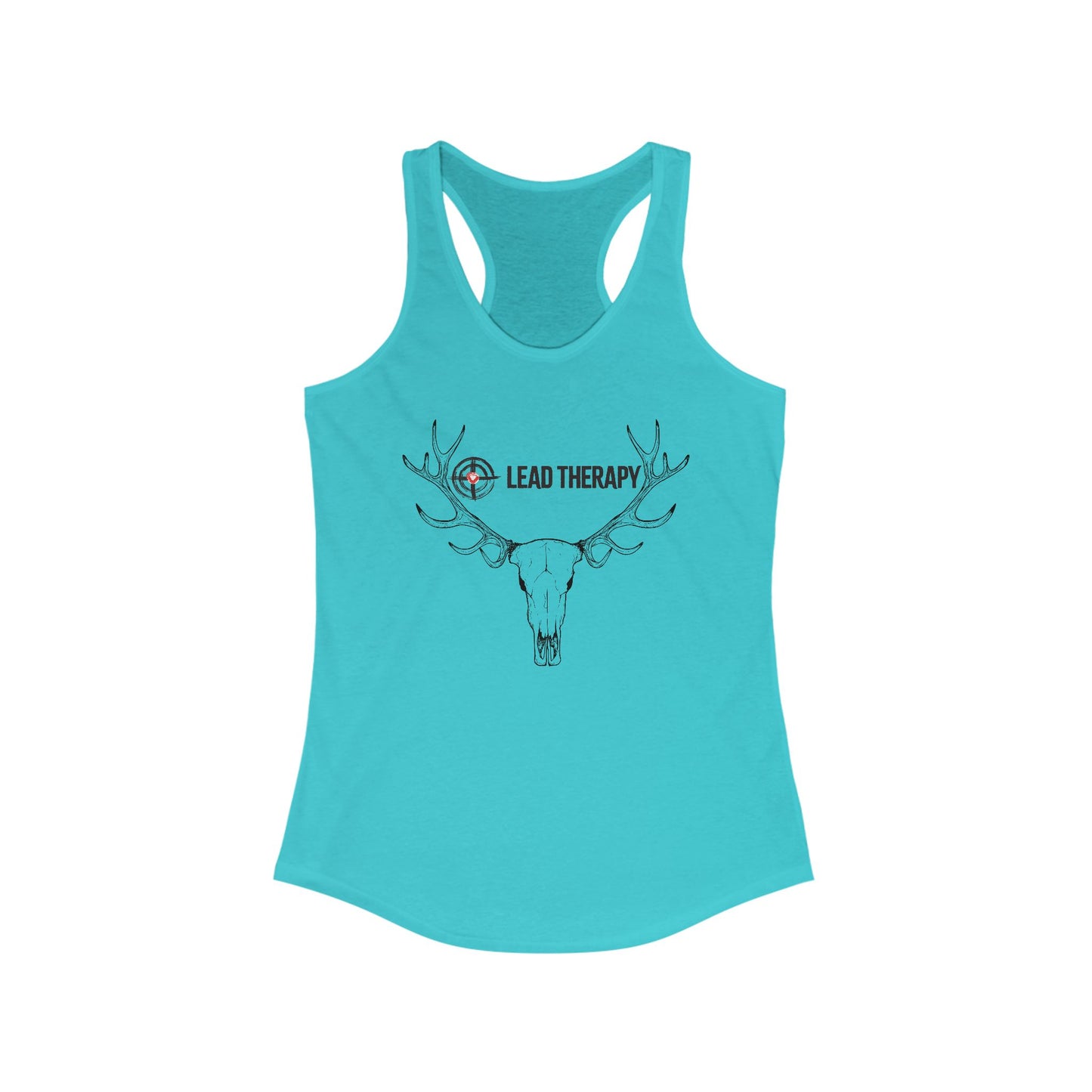 Lead Therapy Soft Bullseye-Buck Mount-Women's Racerback Tank