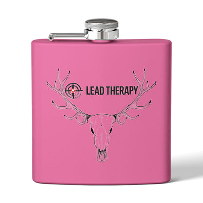 Lead Therapy Buck Skull-Stainless Steel Flask